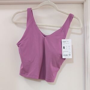 Athleta Transcend V-Neck Crop Bra Pink/Purple NWT